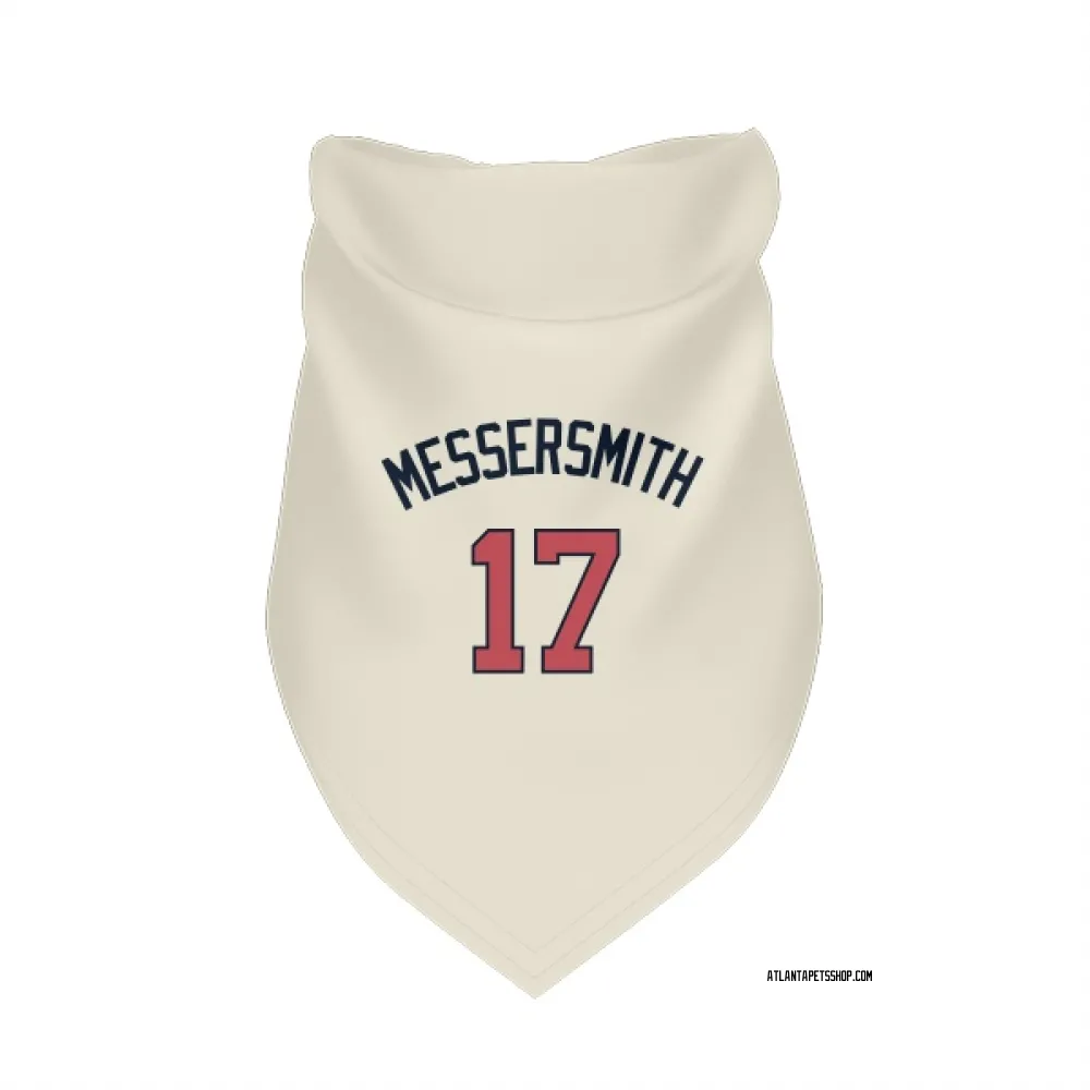 Atlanta Braves Andy Messersmith Cream Pet Bandana for Dog & Cat