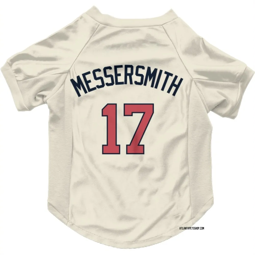 Atlanta Braves Andy Messersmith Cream Pet Jersey for Dog & Cat