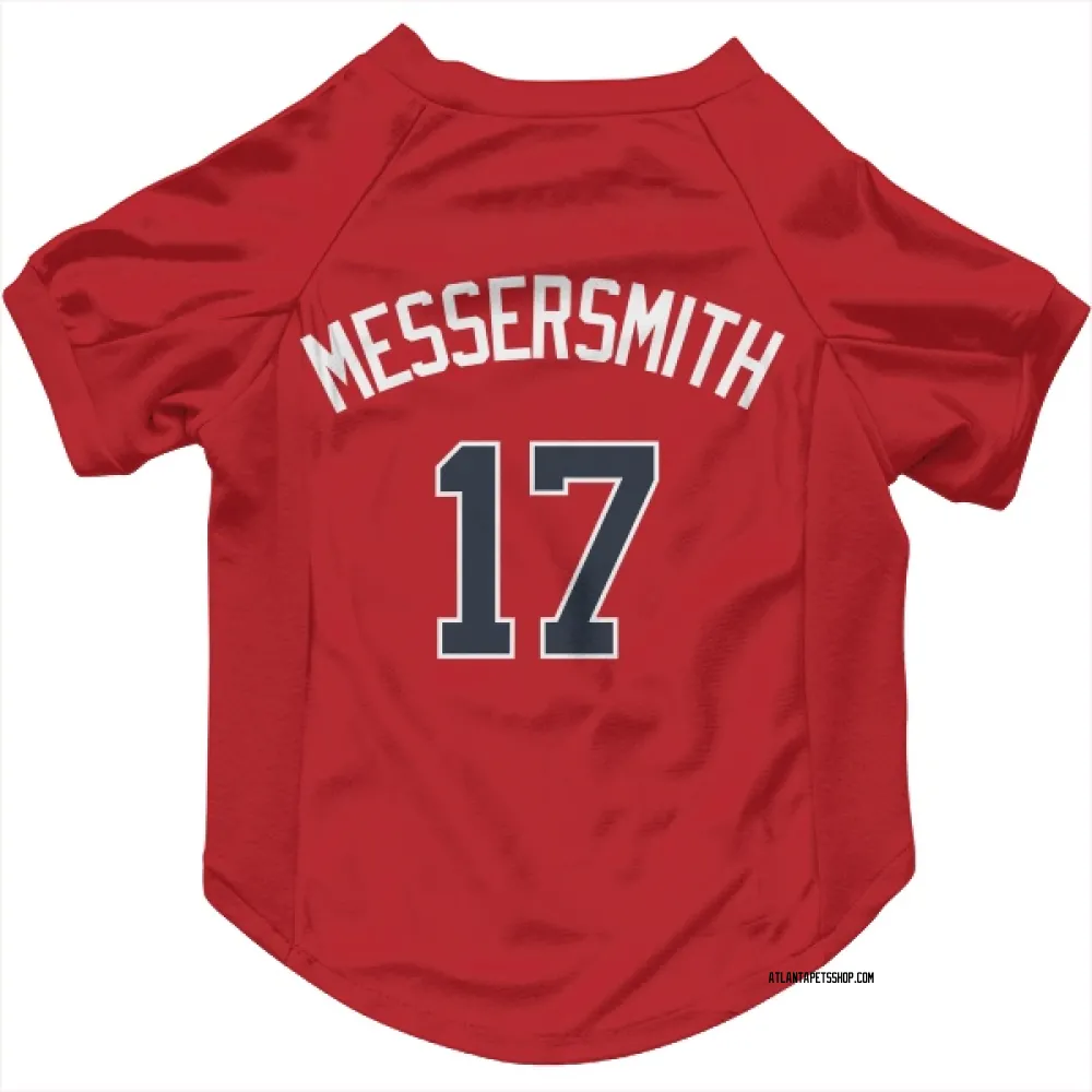 Atlanta Braves Andy Messersmith Red Pet Jersey for Dog & Cat