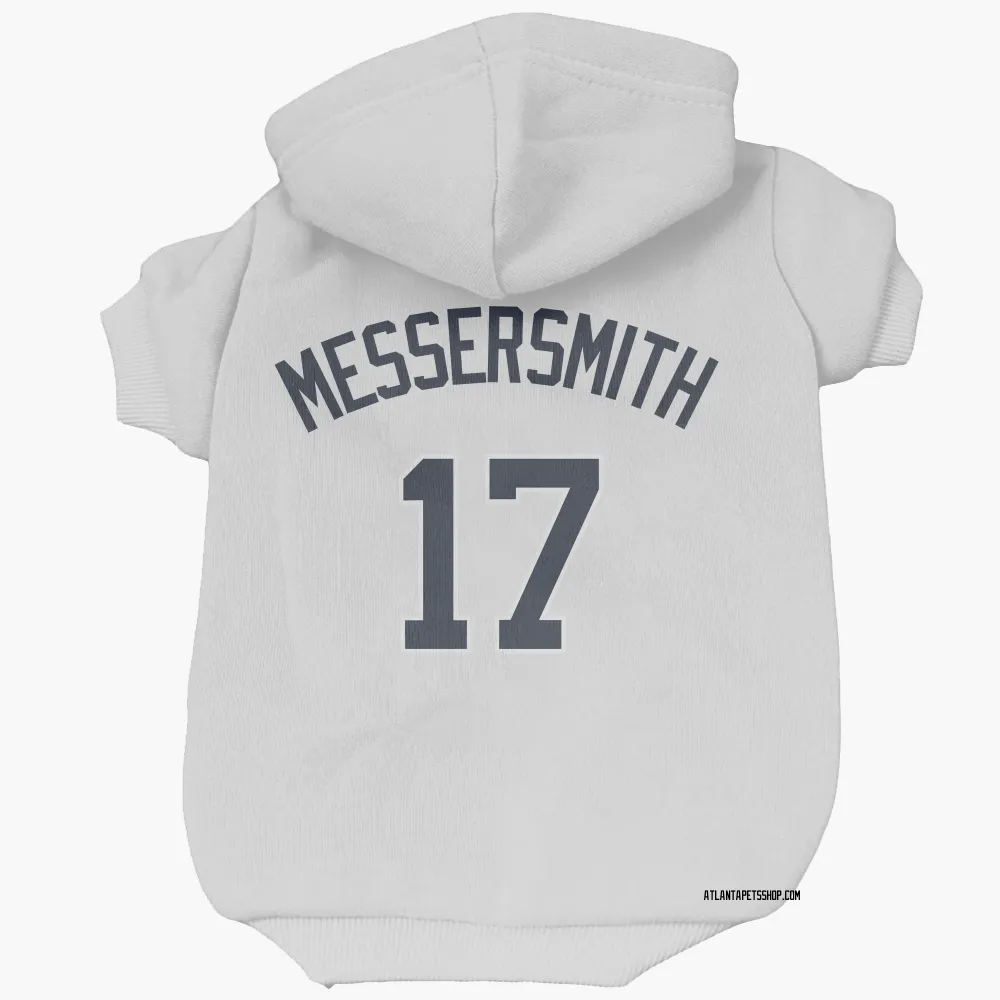 Atlanta Braves Andy Messersmith White Pet Hoodie for Dog & Cat