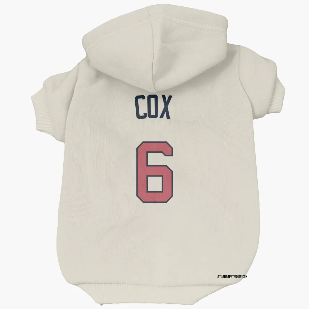 Atlanta Braves Bobby Cox Cream Pet Hoodie for Dog & Cat