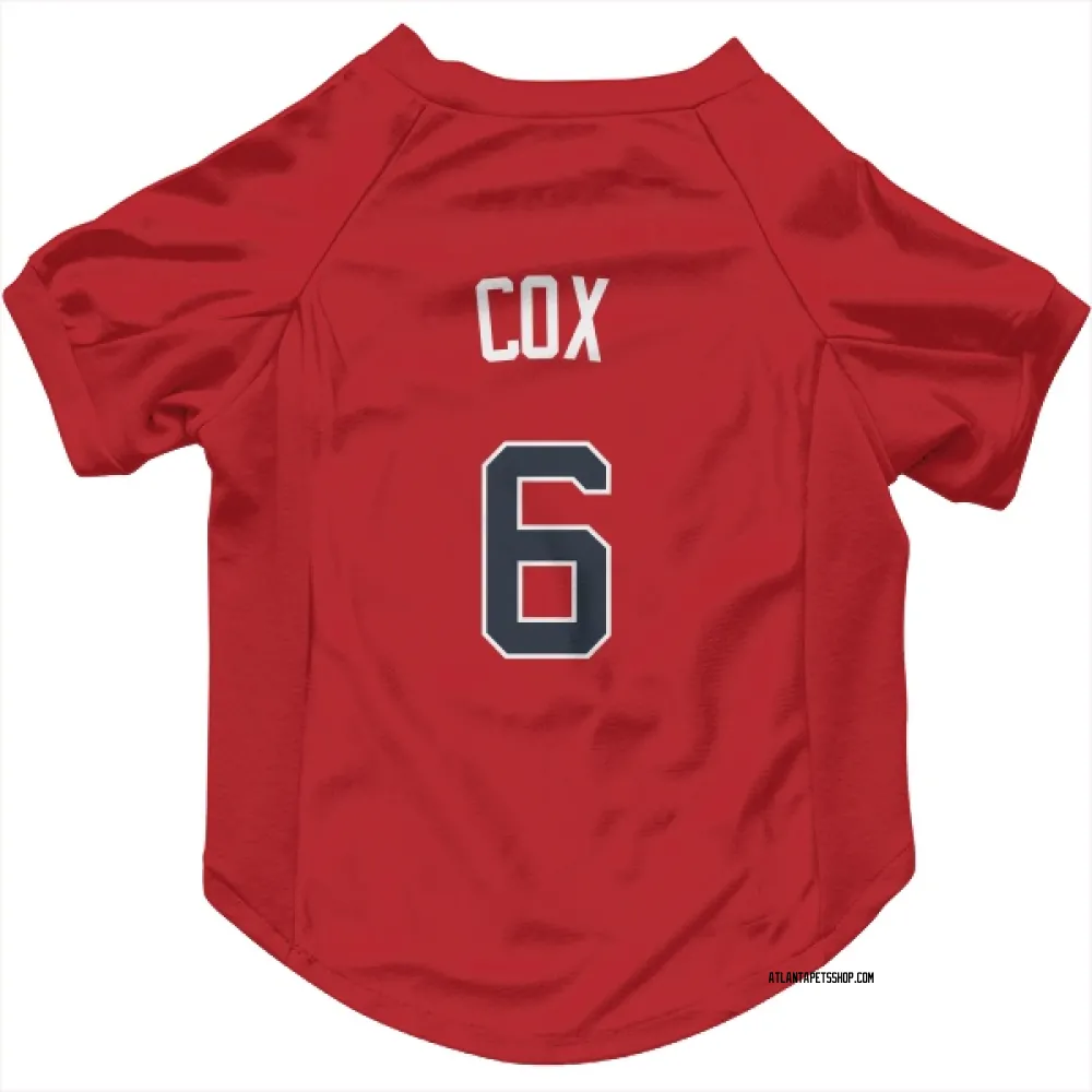 Atlanta Braves Bobby Cox Red Pet Jersey for Dog & Cat