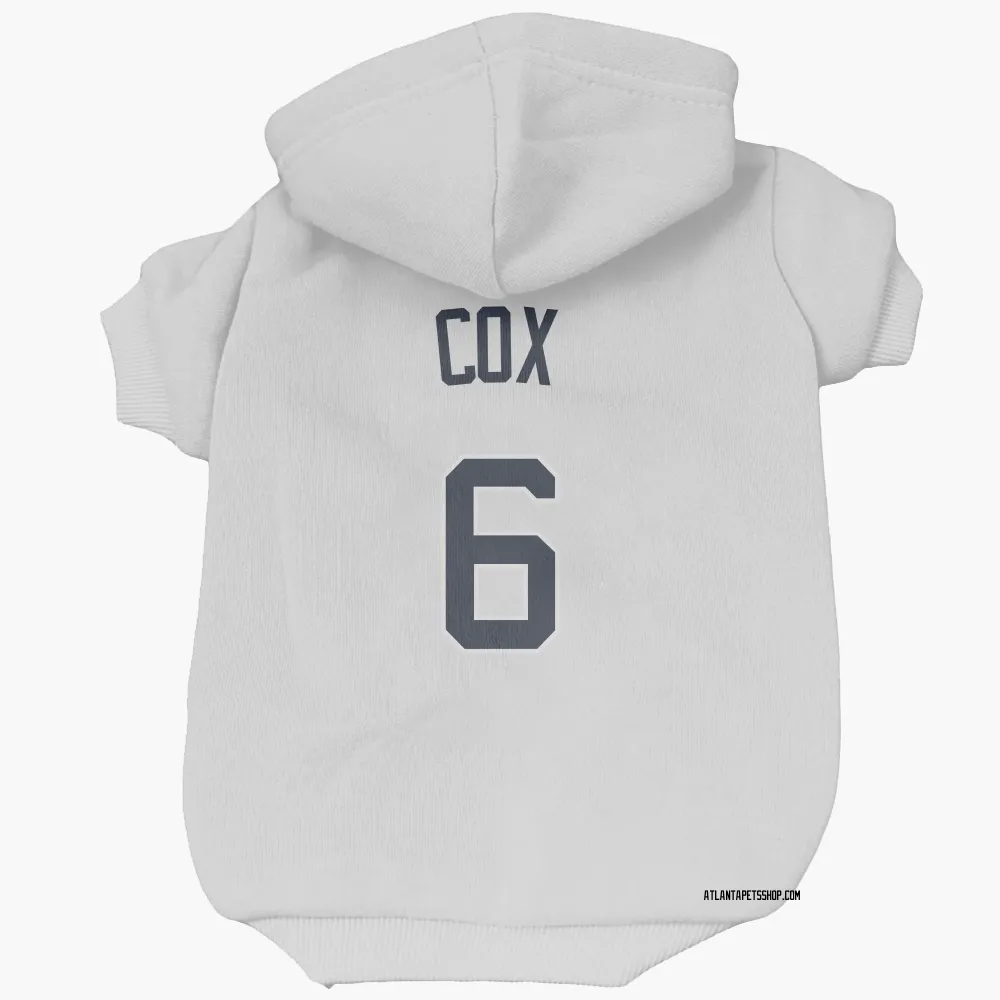 Atlanta Braves Bobby Cox White Pet Hoodie for Dog & Cat