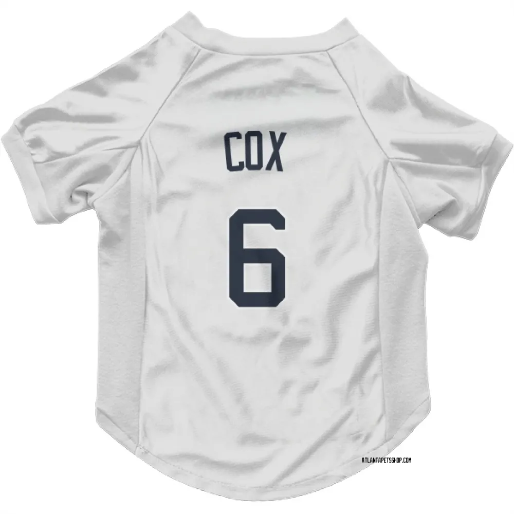 Atlanta Braves Bobby Cox White Pet Jersey for Dog & Cat
