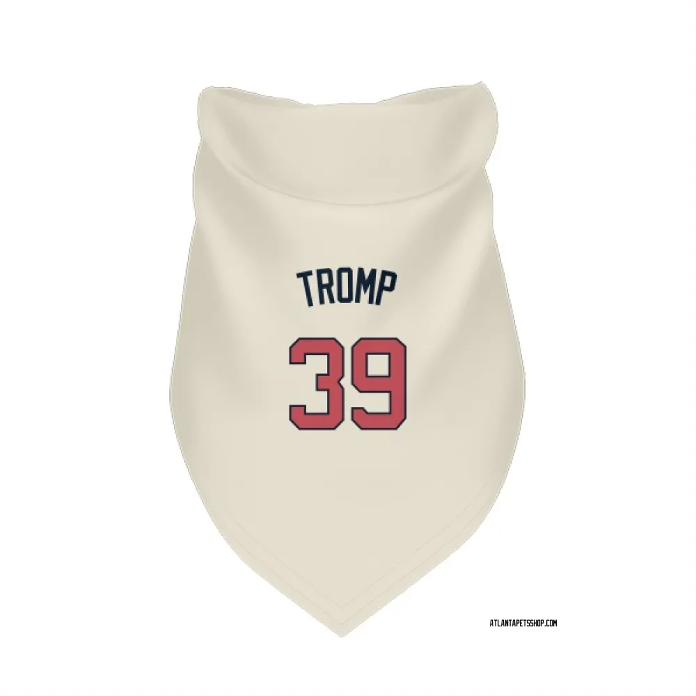 Atlanta Braves Chadwick Tromp Cream Pet Bandana for Dog & Cat