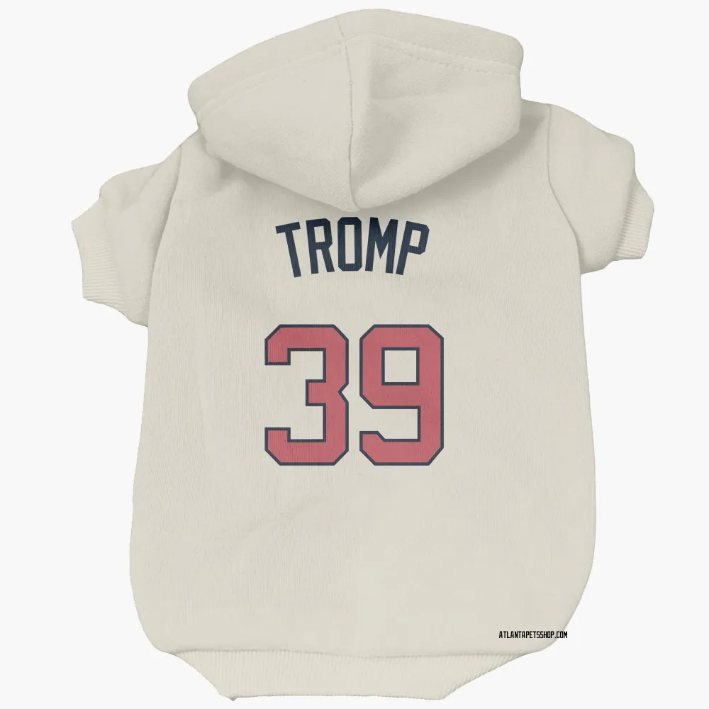 Atlanta Braves Chadwick Tromp Cream Pet Hoodie for Dog & Cat
