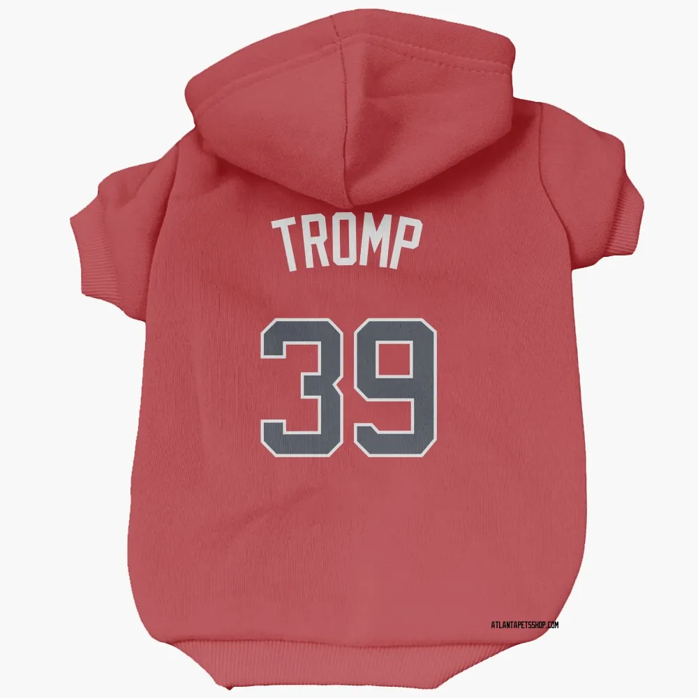 Atlanta Braves Chadwick Tromp Red Pet Hoodie for Dog & Cat