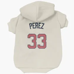 Atlanta Braves Martin Perez Cream Pet Hoodie for Dog & Cat