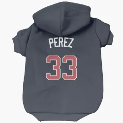 Atlanta Braves Martin Perez Navy Pet Hoodie for Dog & Cat