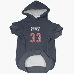 Atlanta Braves Martin Perez Navy Pet Hoodie for Dog & Cat