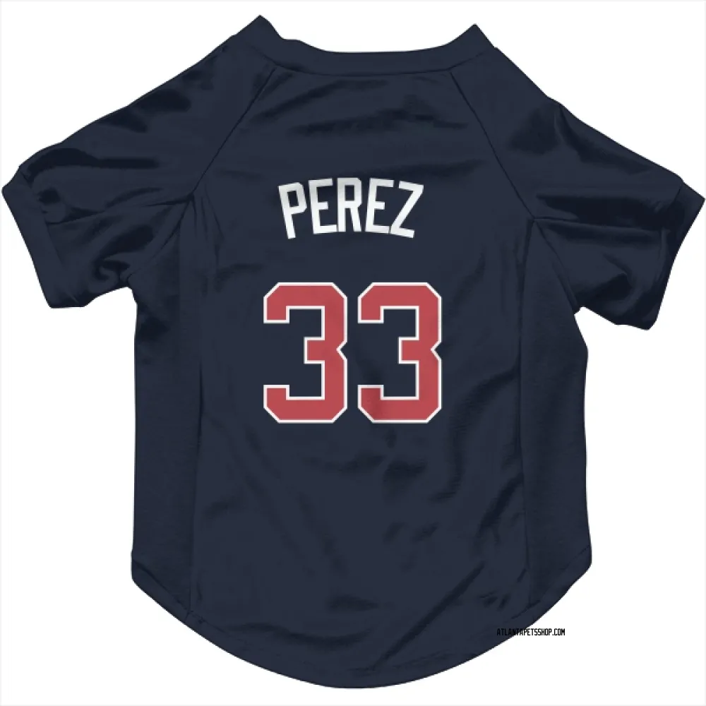 Atlanta Braves Martin Perez Navy Pet Jersey for Dog & Cat