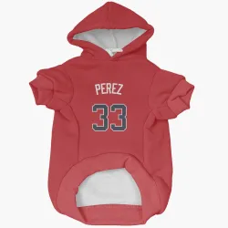 Atlanta Braves Martin Perez Red Pet Hoodie for Dog & Cat