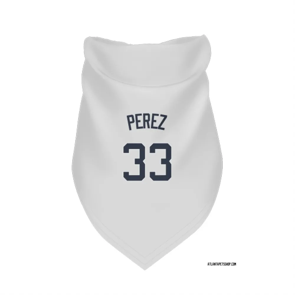 Atlanta Braves Martin Perez White Pet Bandana for Dog & Cat
