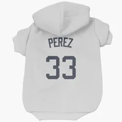 Atlanta Braves Martin Perez White Pet Hoodie for Dog & Cat