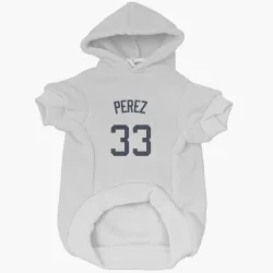 Atlanta Braves Martin Perez White Pet Hoodie for Dog & Cat