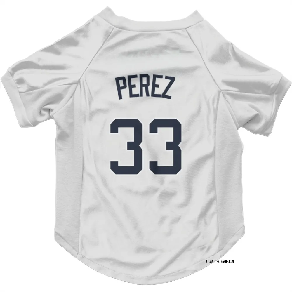 Atlanta Braves Martin Perez White Pet Jersey for Dog & Cat