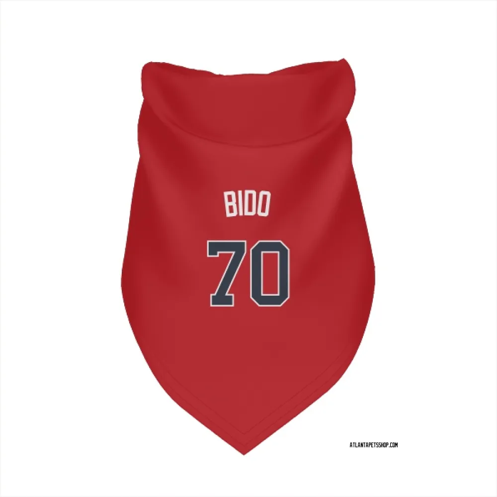 Atlanta Braves Osvaldo Bido Red Pet Bandana for Dog & Cat