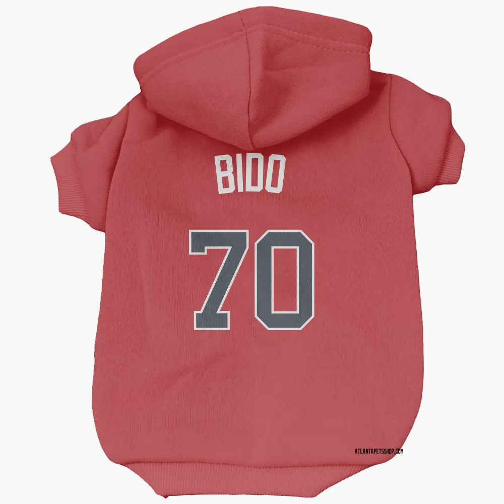 Atlanta Braves Osvaldo Bido Red Pet Hoodie for Dog & Cat