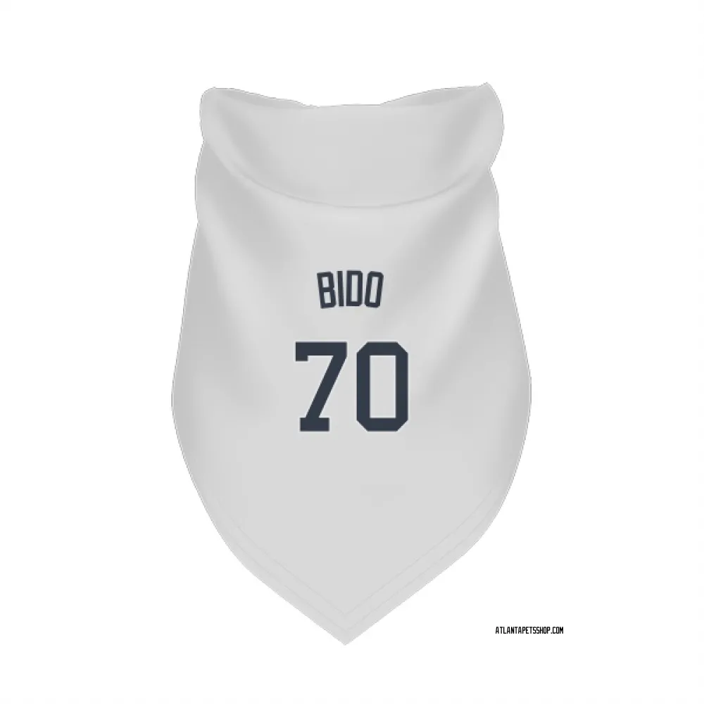 Atlanta Braves Osvaldo Bido White Pet Bandana for Dog & Cat