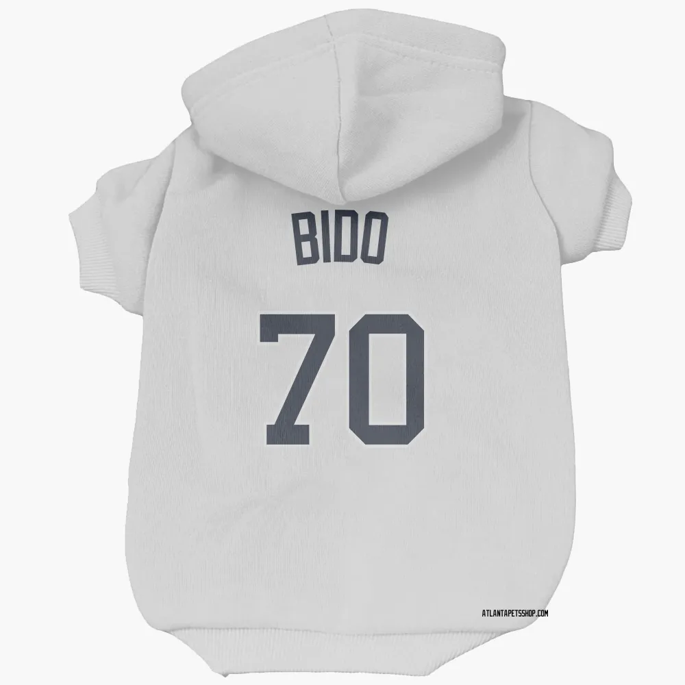 Atlanta Braves Osvaldo Bido White Pet Hoodie for Dog & Cat